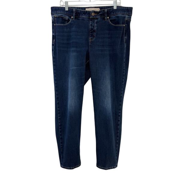 Soft Surroundings Ultimate Denim Relaxed Straight Jeans 2DH64 Dark Wash Size XL - Picture 1 of 8